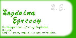 magdolna egressy business card